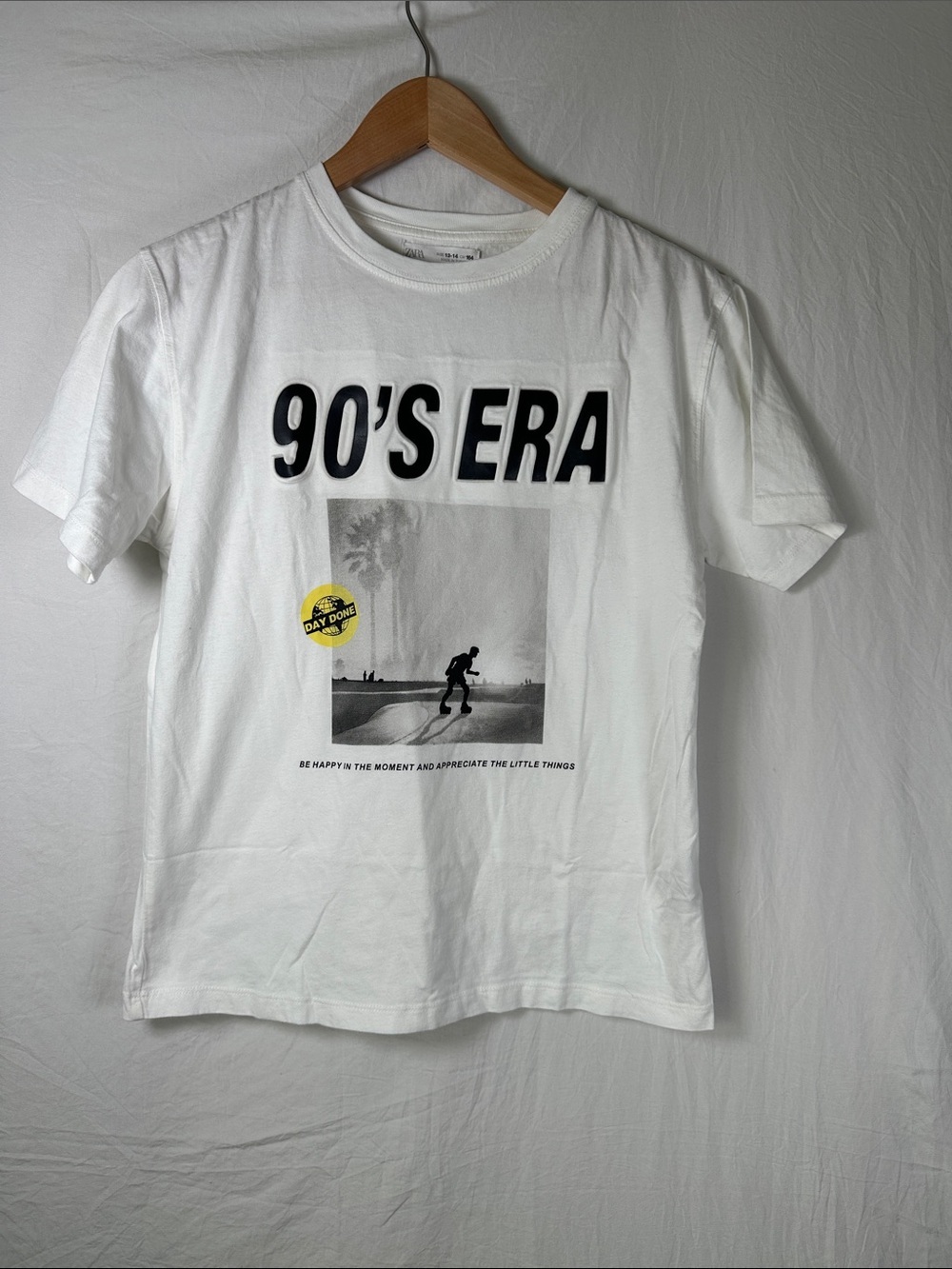 Zara Off-White Knit Crewneck Tee